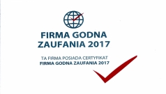Certyfikat Firma Godna Zaufania 2017
